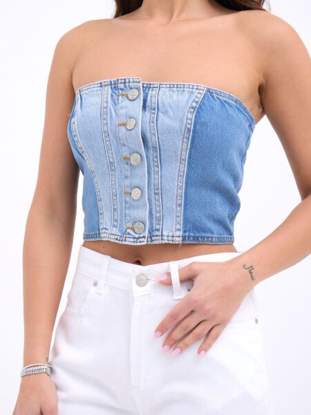 6991 KOT BLUZ-MAVİ
