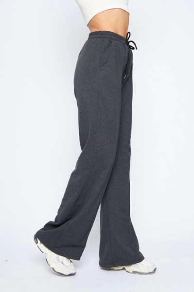 İki Iplik Bol Paça Eşofman Pantalon - Antrasit