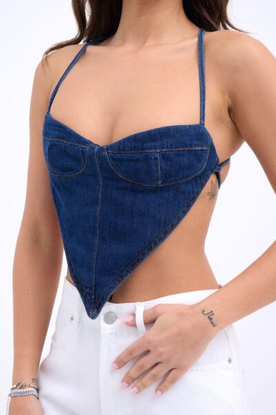 6968 KOT CROP-MAVİ