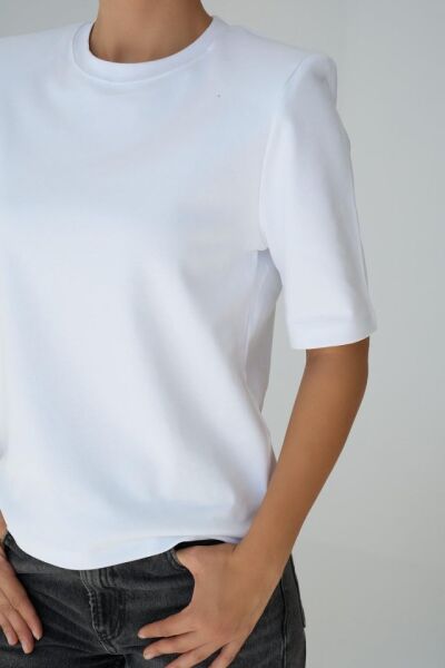 Kısa Kol T-Shirt - Beyaz