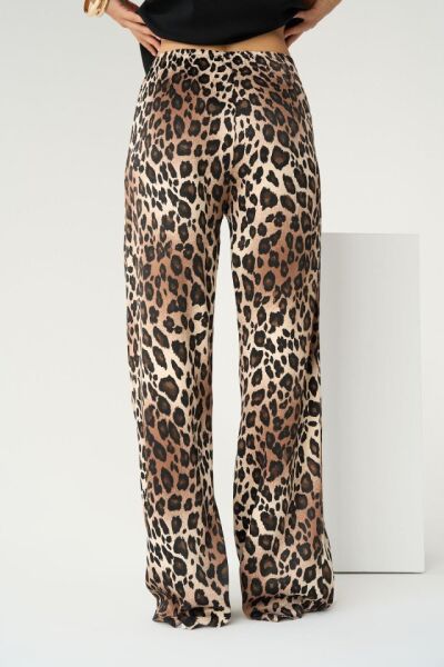 Lastikli Pantolon - Leopar