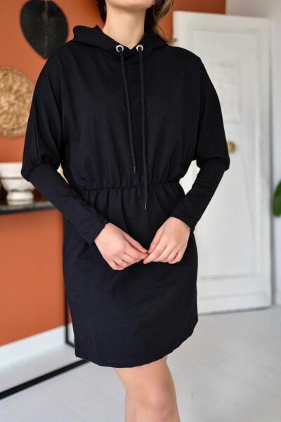 Siyah Sweatshirt Spor Elbise