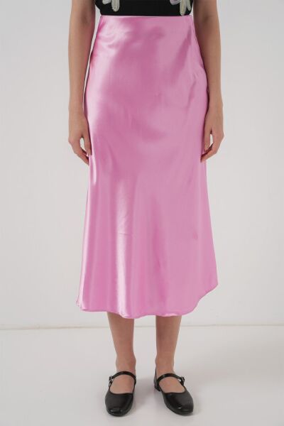 15806 Saten Etek - Pembe