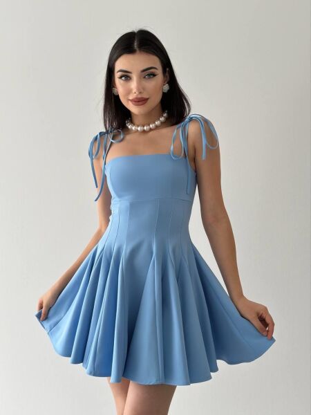 Clara Askılı Mini Elbise