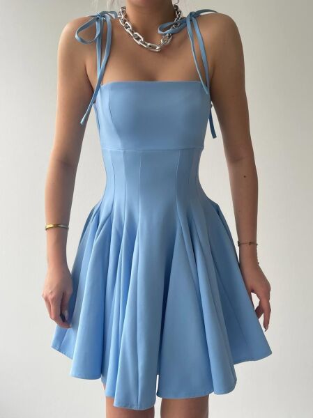 Clara Askılı Mini Elbise