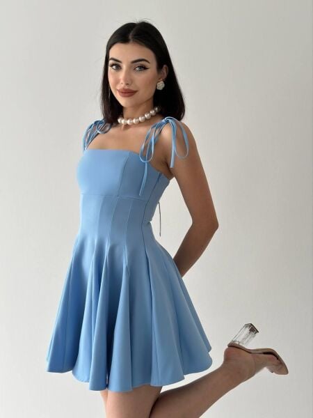Clara Askılı Mini Elbise
