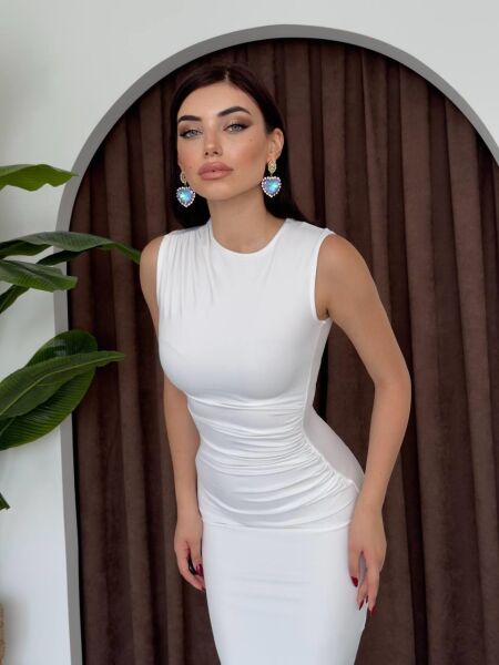 Galanoy Elbise Büzgülü
