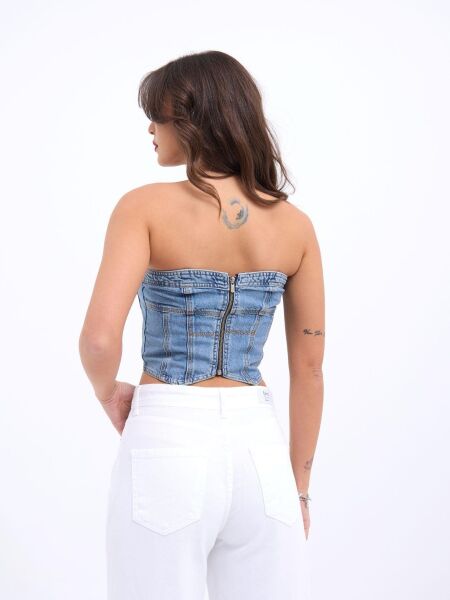 6878 KOT CROP-MAVİ